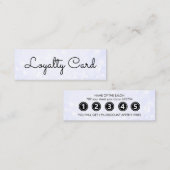 Moderne elegante marmeren schoonheidssalon klantenkaartje (Voorkant / Achterkant)