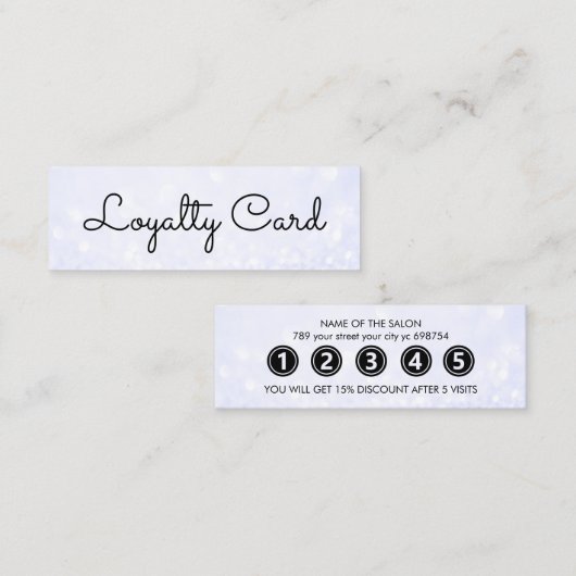 Moderne elegante marmeren schoonheidssalon klantenkaartje (Voorkant / Achterkant)
