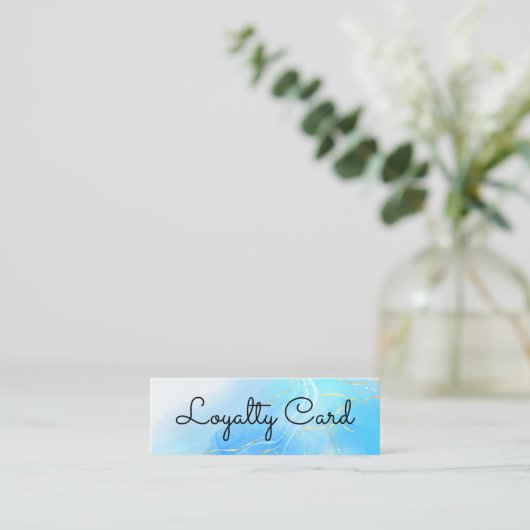 Moderne elegante marmeren schoonheidssalon klantenkaartje (Staand voorkant)