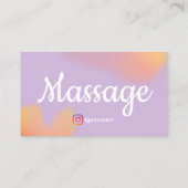 Moderne Elegante Massage Therapeut QR-code Visitekaartje (Achterkant)