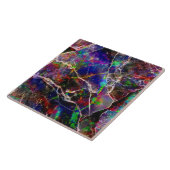 Moderne Elegante Meerkleurige Marmeren Donkere Abs Tegeltje (Zijkant)