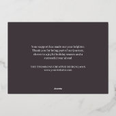 Moderne Elegante Merry Bright Team Foto Kerstmis Folie Feestdagenkaart (Achterkant)