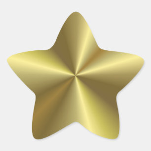 Moderne Elegante Metalen Uiterlijk Gouden Blanco S Ster Sticker