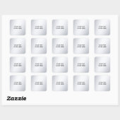 Moderne Elegante Metallieke Zilveren Uw Aangepaste Vierkante Sticker (Vel)