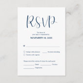 Moderne Elegante Minimaal, RSVP, Gouden Lettertyp Informatiekaartje (Voorkant)