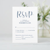 Moderne Elegante Minimaal, RSVP, Gouden Lettertyp Informatiekaartje (Staand voorkant)