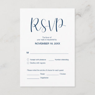 Moderne Elegante Minimaal, RSVP,  Gouden Lettertyp Informatiekaartje
