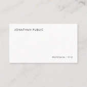 Moderne Elegante Minimaal Template Professioneel S Visitekaartje (Voorkant)