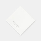 Moderne Elegante Minimal Couples Namen Trouwen Servet (Hoek)