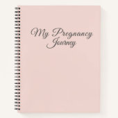 Moderne Elegante Minimal Pastel Roze Zwangerschap Notitieboek (Voorkant)