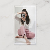 Moderne Elegante Minimal Photography Professional Visitekaartje (Achterkant)