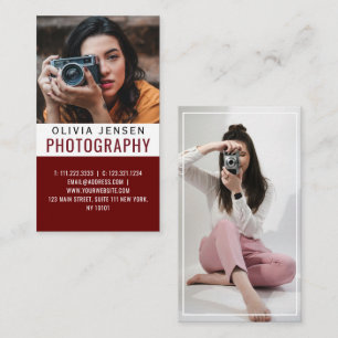 Moderne Elegante Minimal Photography Professional Visitekaartje