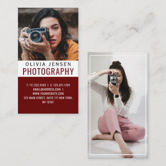 Moderne Elegante Minimal Photography Professional Visitekaartje