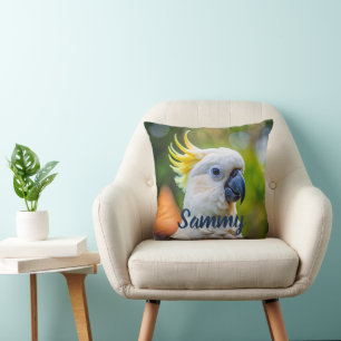 Moderne Elegante Minimal Script Pet Bird Fotografi Kussen