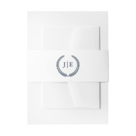 Moderne Elegante Minimal Wreath Wedding Uitnodigingen Wikkel