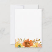 Moderne elegante minimale bloemige bruiloft save the date (Achterkant)