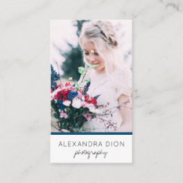 Moderne, elegante minimale en eenvoudige fotografi visitekaartje