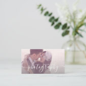 Moderne, elegante minimale en eenvoudige fotografi visitekaartje (Staand voorkant)