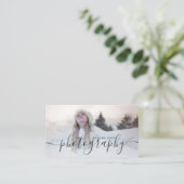 Moderne, elegante minimale en eenvoudige fotografi visitekaartje (Staand voorkant)