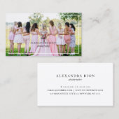 Moderne, elegante minimale en eenvoudige fotografi visitekaartje (Voorkant / Achterkant)