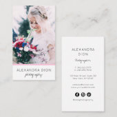 Moderne, elegante minimale en eenvoudige fotografi visitekaartje (Voorkant / Achterkant)