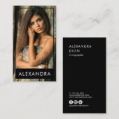 Moderne, elegante minimale en eenvoudige fotografi visitekaartje (Voorkant / Achterkant)