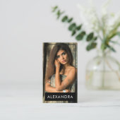 Moderne, elegante minimale en eenvoudige fotografi visitekaartje (Staand voorkant)