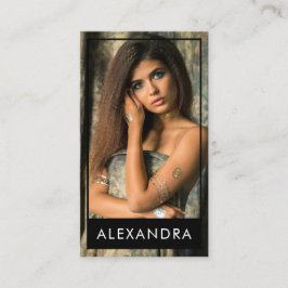 Moderne, elegante minimale en eenvoudige fotografi visitekaartje