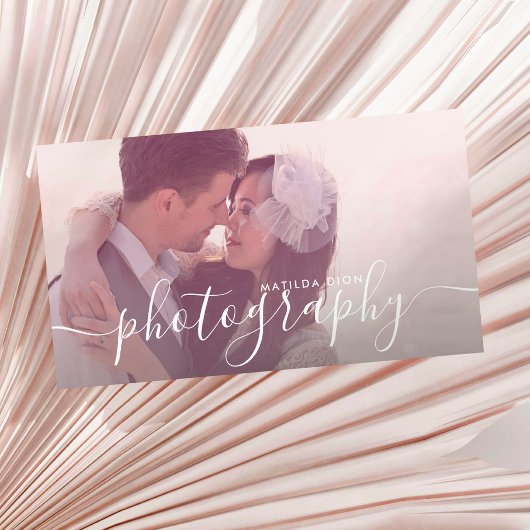 Moderne, elegante minimale en eenvoudige fotografi visitekaartje