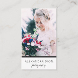 Moderne, elegante minimale en eenvoudige fotografi visitekaartje