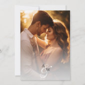Moderne Elegante Minimale Foto Bruiloft Save The Date (Achterkant)