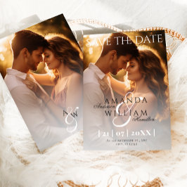 Moderne Elegante Minimale Foto Bruiloft Save The Date