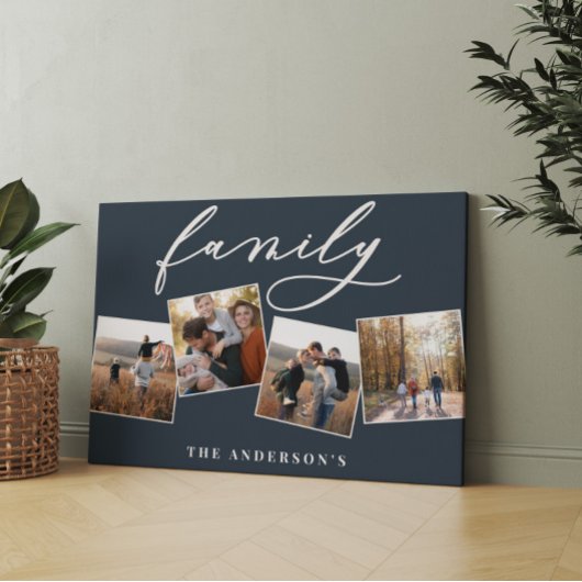 Moderne elegante minimale fotocollage op maat canvas afdruk