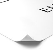 Moderne Elegante Minimale Foto's Huwelijk Welkom Poster (Hoek)