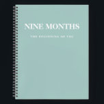 Moderne Elegante Minimale Mint Zwangerschapscadeau Notitieboek<br><div class="desc">Moderne Elegante Minimale Mint Zwangerschapscadeau</div>