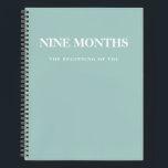 Moderne Elegante Minimale Mint Zwangerschapscadeau Notitieboek<br><div class="desc">Moderne Elegante Minimale Mint Zwangerschapscadeau</div>