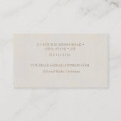 Moderne Elegante minimale neutrale textuur Visitekaartje (Achterkant)