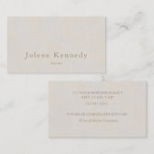 Moderne Elegante minimale neutrale textuur Visitekaartje (Voorkant / Achterkant)