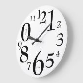 moderne, elegante, minimale ontwerpwandklok grote klok (Hoek)