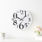 moderne, elegante, minimale ontwerpwandklok grote klok (Huis)