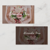 Moderne, elegante, minimale overlay fotografie visitekaartje (Voorkant / Achterkant)