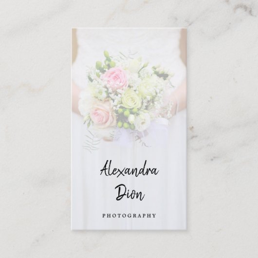 Moderne, elegante, minimale overlay fotografie visitekaartje (Voorkant)