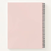 Moderne Elegante Minimale Pastel Roze Moeder Cadea Notitieboek (Achterkant)
