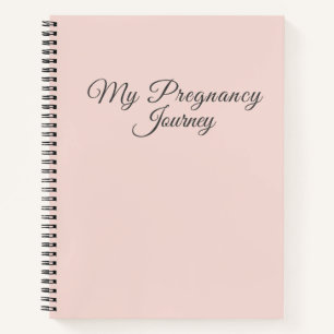 Moderne Elegante Minimale Pastel Roze Zwangere Moe Notitieboek
