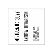 Moderne elegante minimale regenboog streep grad rubberstempel (Afrduk)
