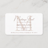 Moderne Elegante Minimale Script Monogram Terracot Visitekaartje (Achterkant)
