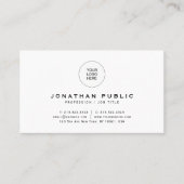 Moderne elegante minimale slanke uw aangepaste tek visitekaartje (Voorkant)