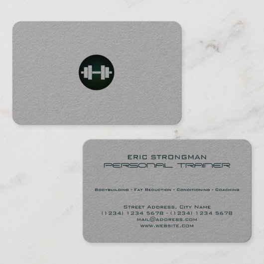 Moderne, elegante, minimale stijl visitekaartje (Voorkant / Achterkant)