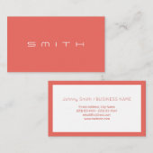 Moderne, elegante, minimale stijl visitekaartje (Voorkant / Achterkant)