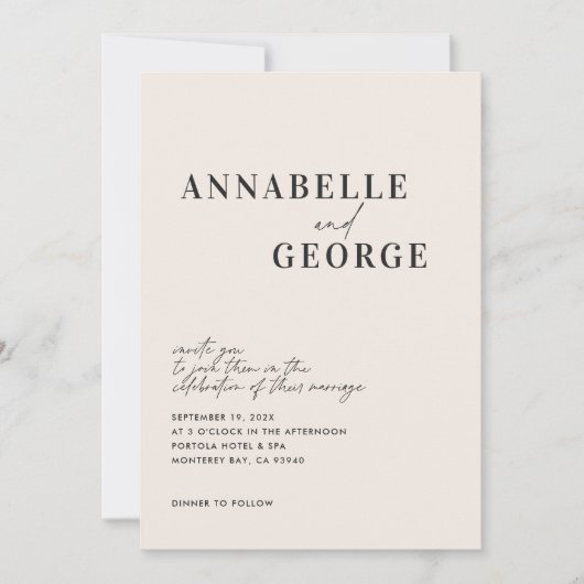 Moderne, elegante minimale typografie zwart-wit (Voorkant)